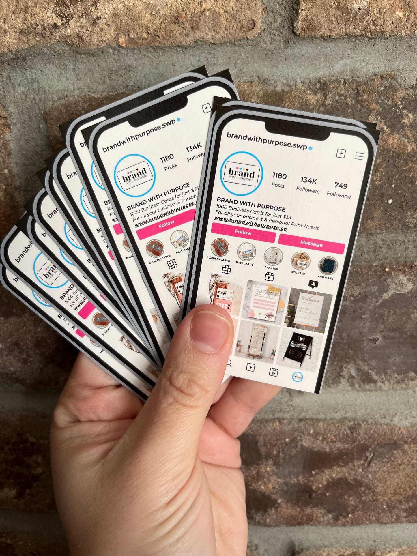 Instagram Business Card Template