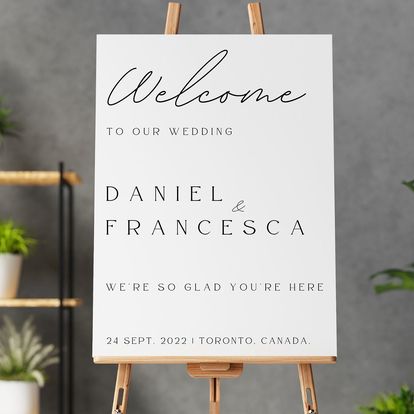 Seating Chart / Welcome sign