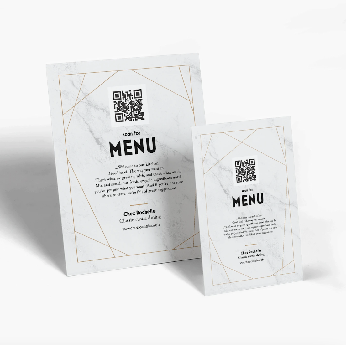 Mounted Tabletop Signs
