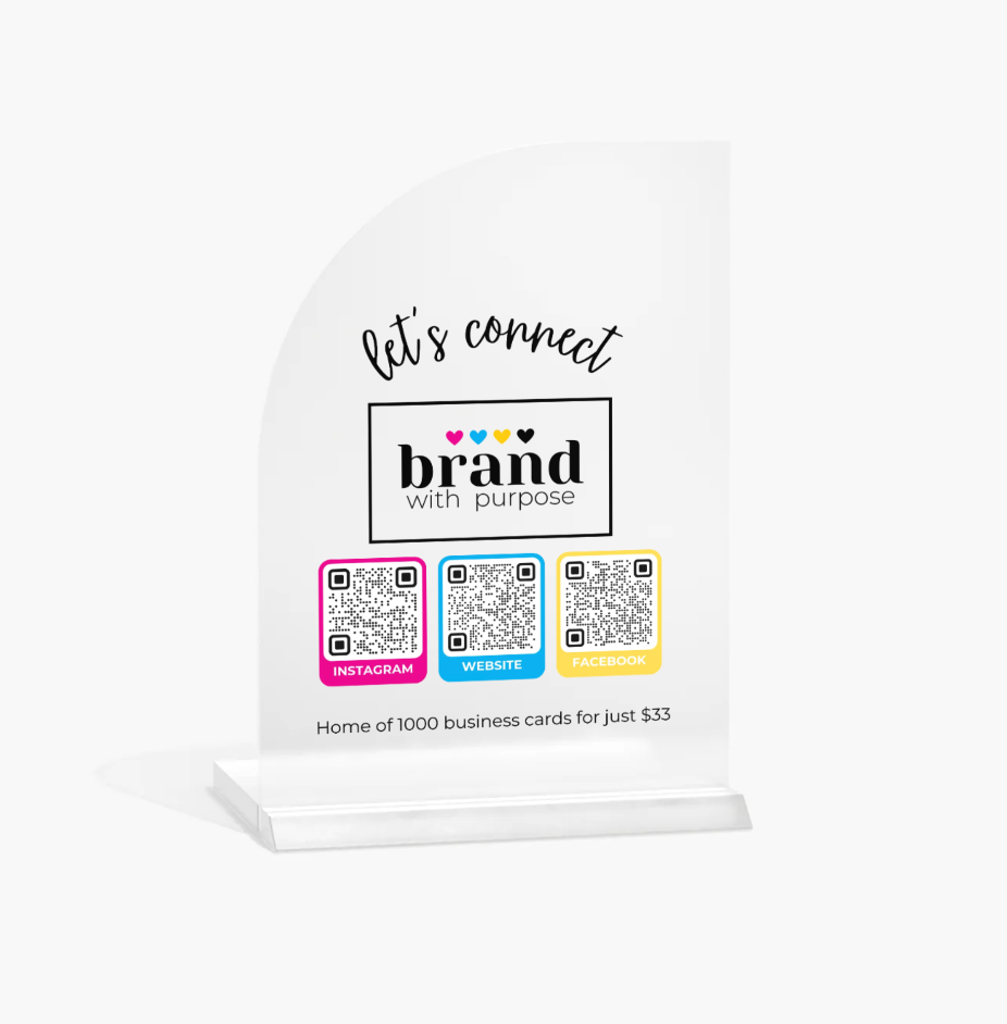 Acrylic Table Sign