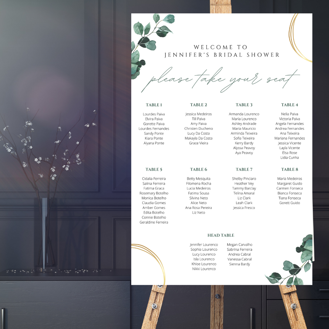 Seating Chart / Welcome sign